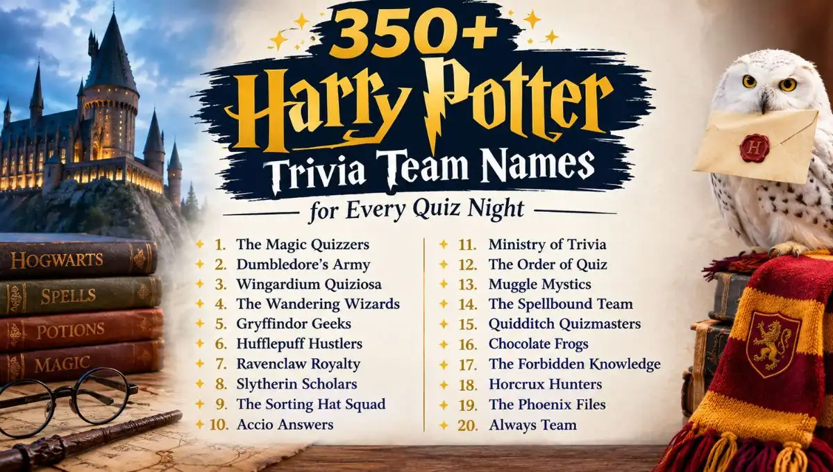 350+ Magical Harry Potter Trivia Team Names for Every Quiz Night