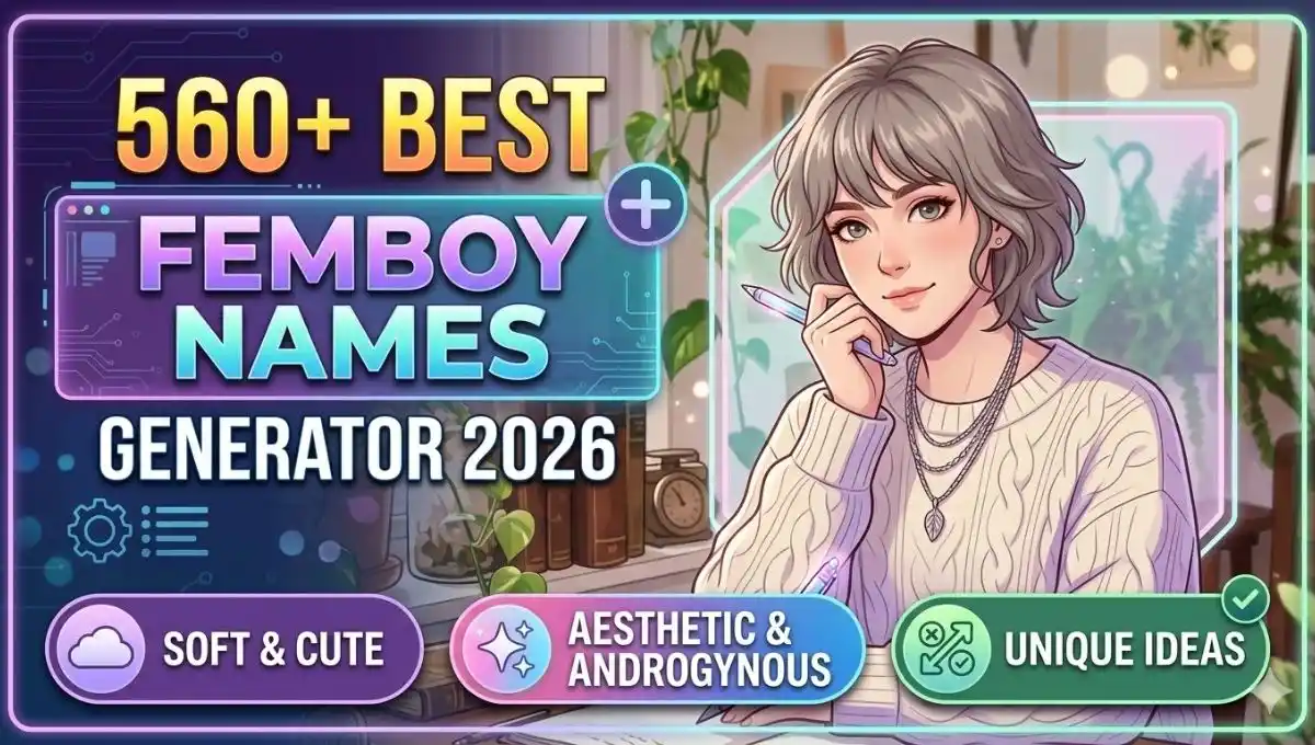 570+ Best Femboy Names Generator 2026: Soft, Cute, Androgynous & Aesthetic Ideas
