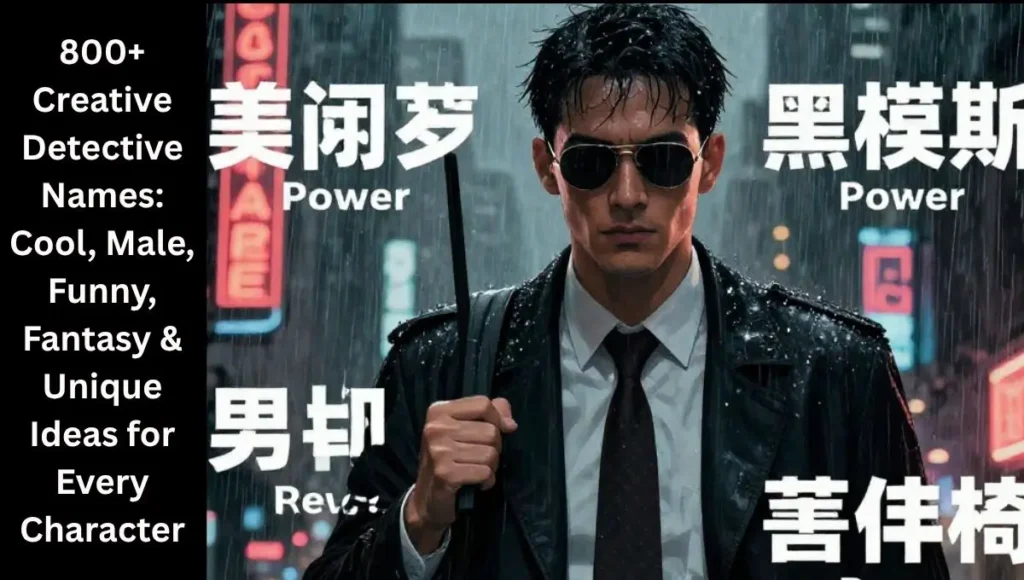 800+ Creative Detective Names: Cool, male, good , Funny, Fantasy & Unique Ideas for Every Character