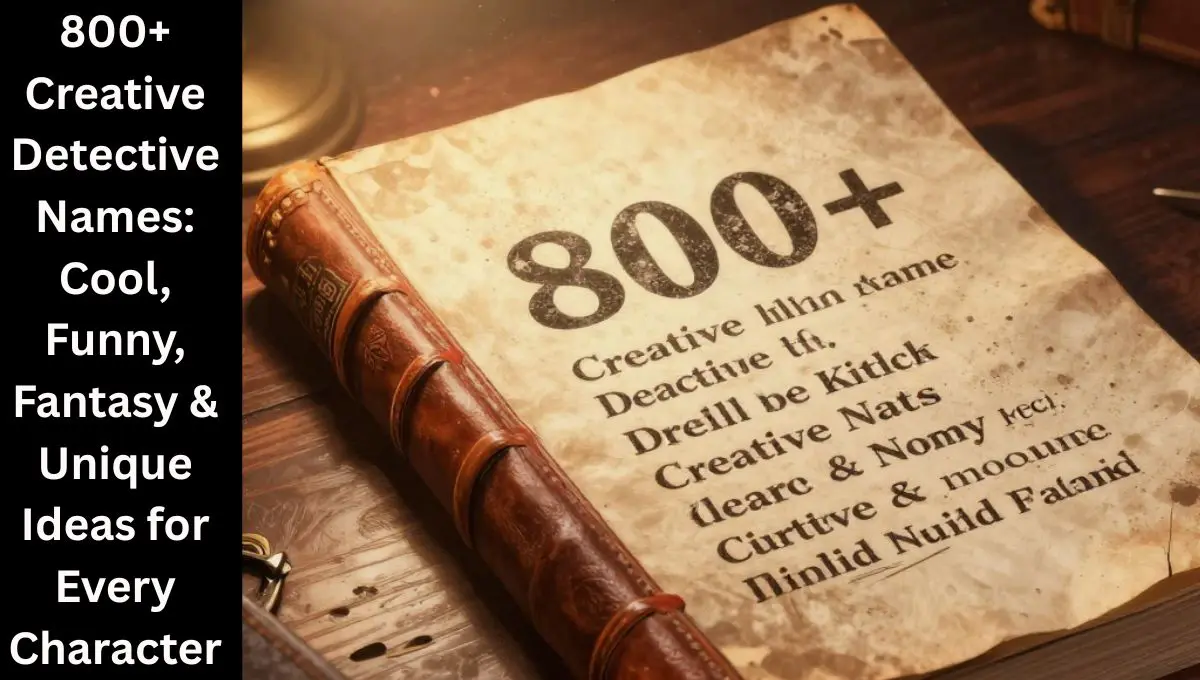 800+ Creative Detective Names: Cool, male, good , Funny, Fantasy & Unique Ideas for Every Character