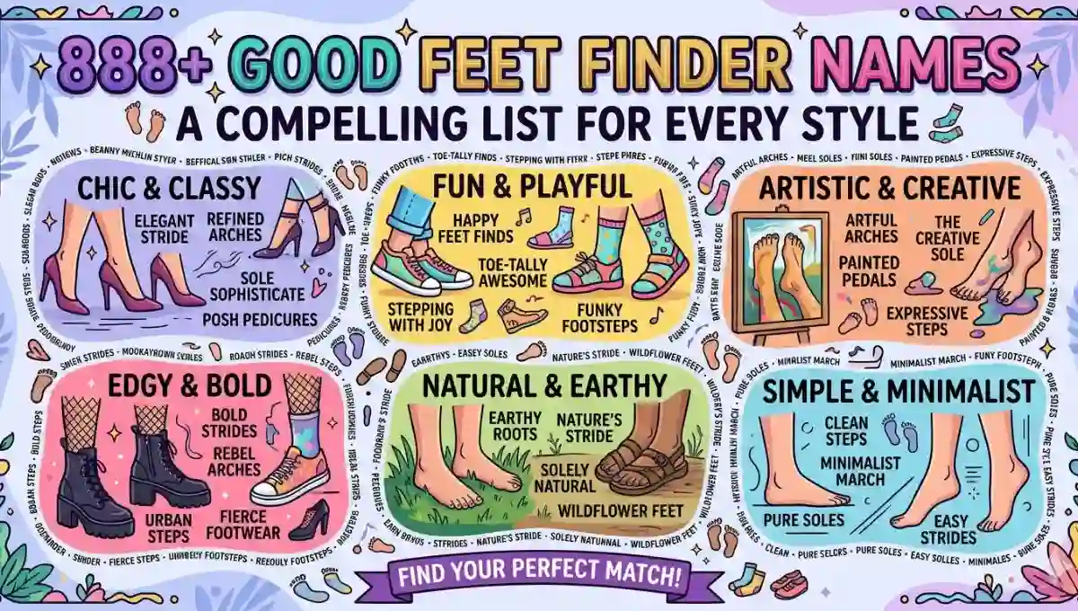 888+ Good Feet Finder Names: A Compelling List for Every Style