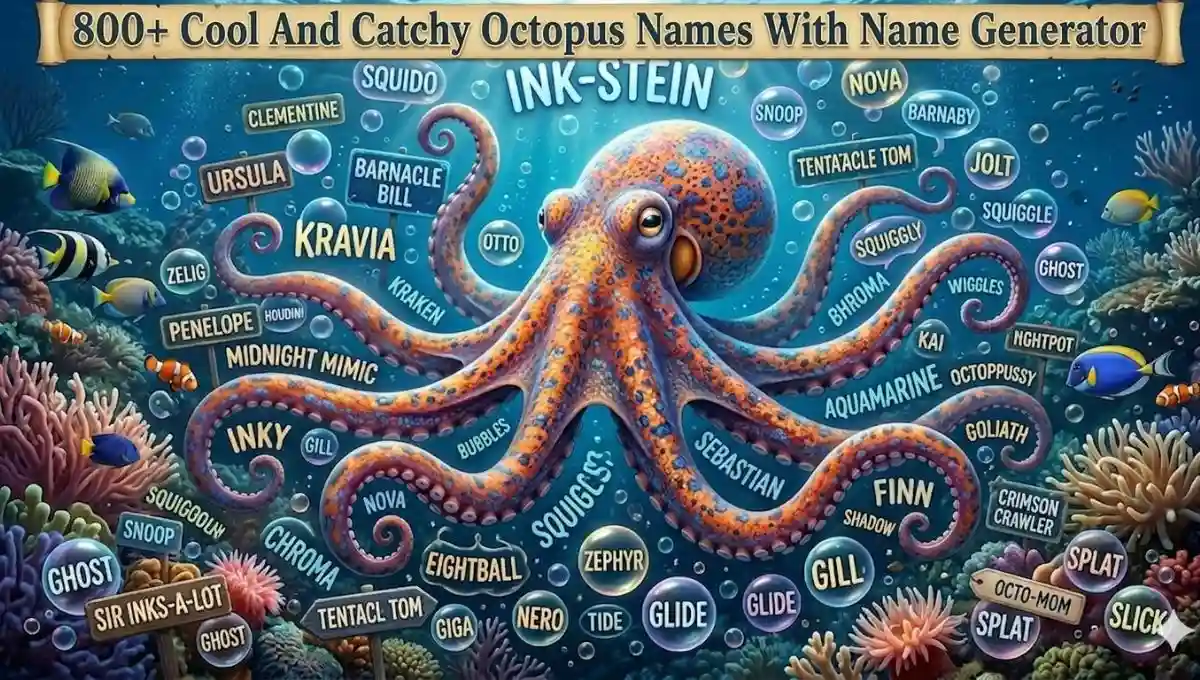 800+ Octopus Names: Cute, Funny & Cool Ideas for Pets