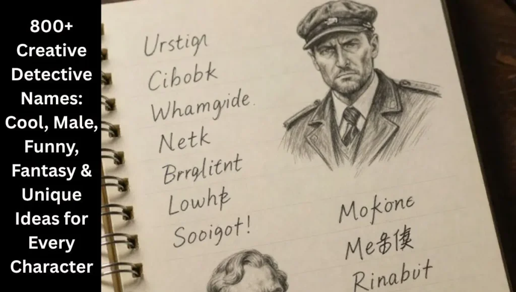 800+ Creative Detective Names: Cool, male, good , Funny, Fantasy & Unique Ideas for Every Character