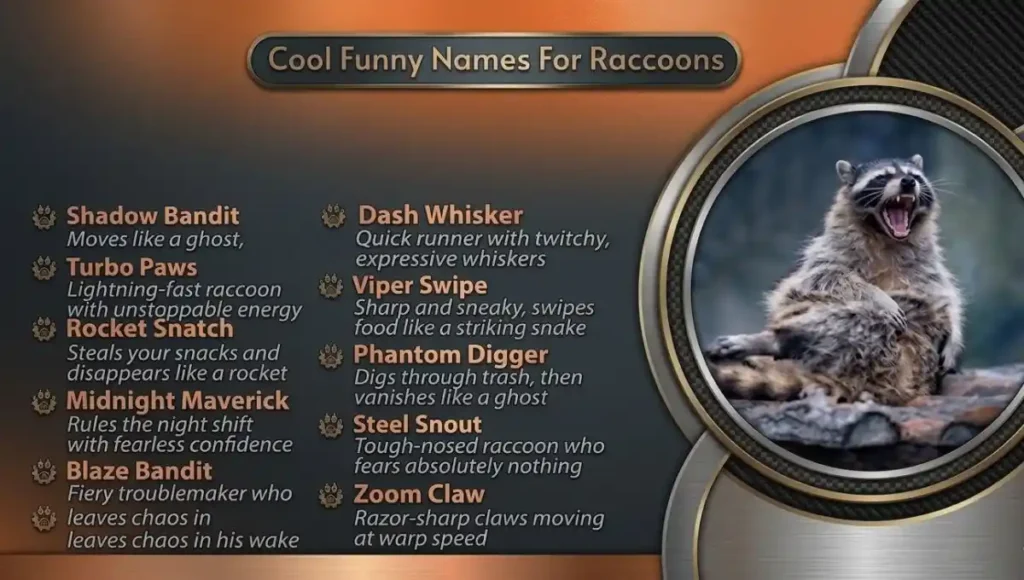 Cool Funny Names For Raccoons