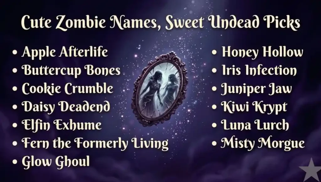 Cute Funny Zombie Names For Lighthearted Characters