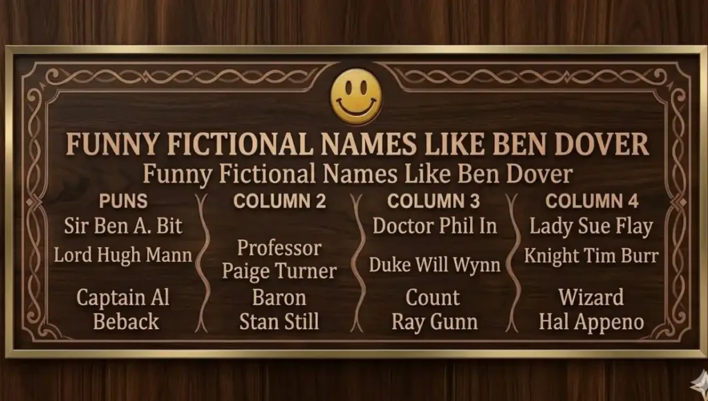 Funny Fictional Names Like Ben Dover
