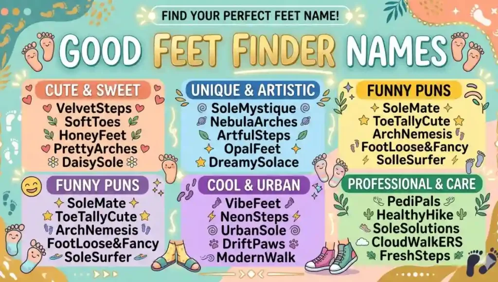 Good Feet Finder Names