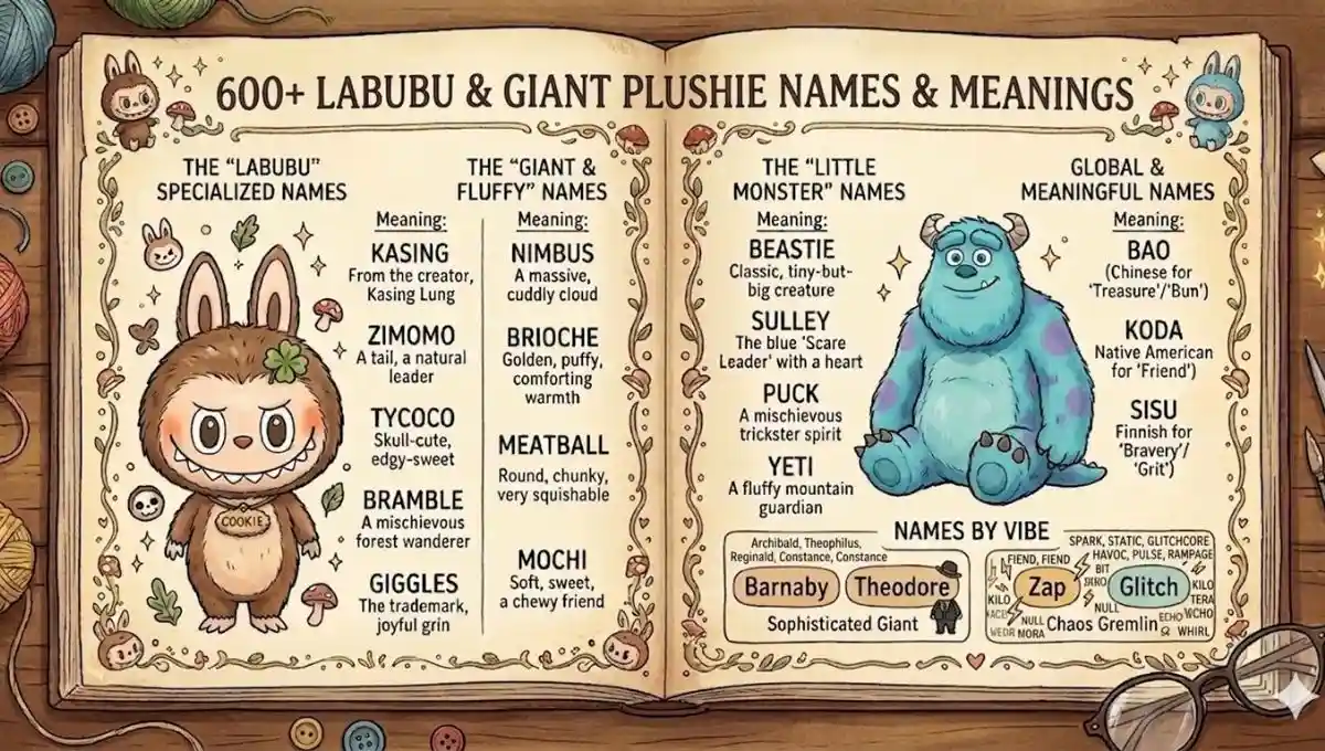 600+ Cute & Funny Labubu Names for Teddy & Plush Dolls