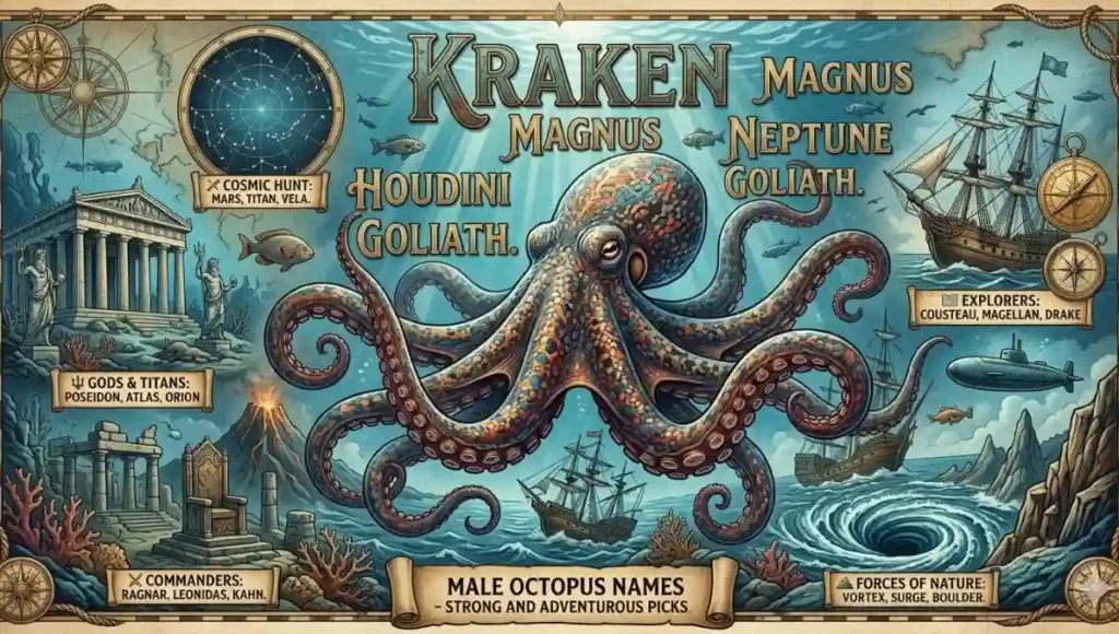 Male Octopus Names — Strong and Adventurous Picks