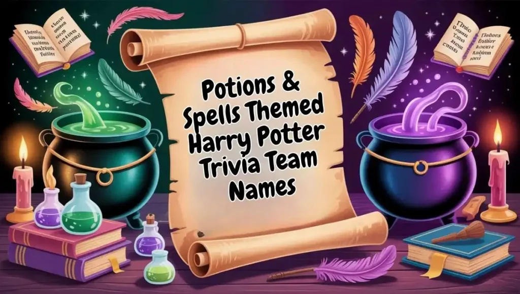 Potions & Spells Themed Harry Potter Trivia Team Names