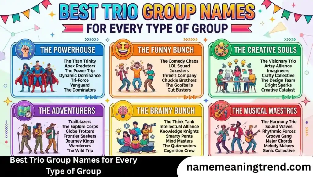 Best Trio Group Names for Every Type of Group