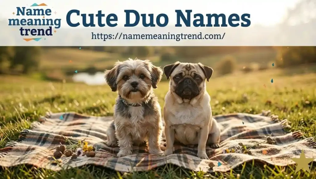 Adorable pair sitting together, perfect for cute duo names