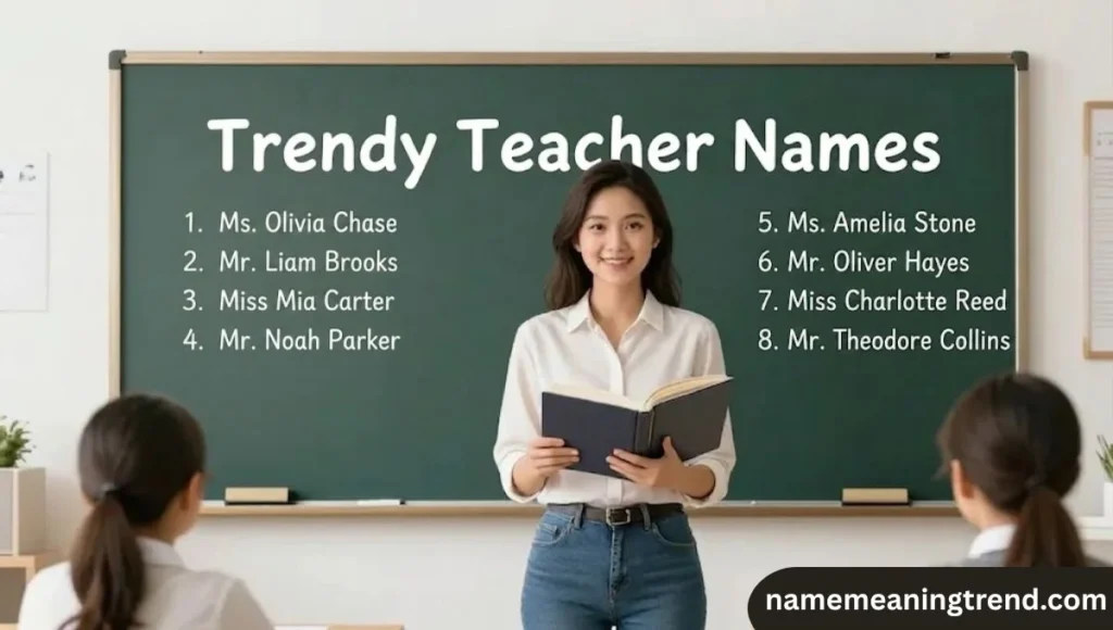 Modern & Trendy Teacher Names