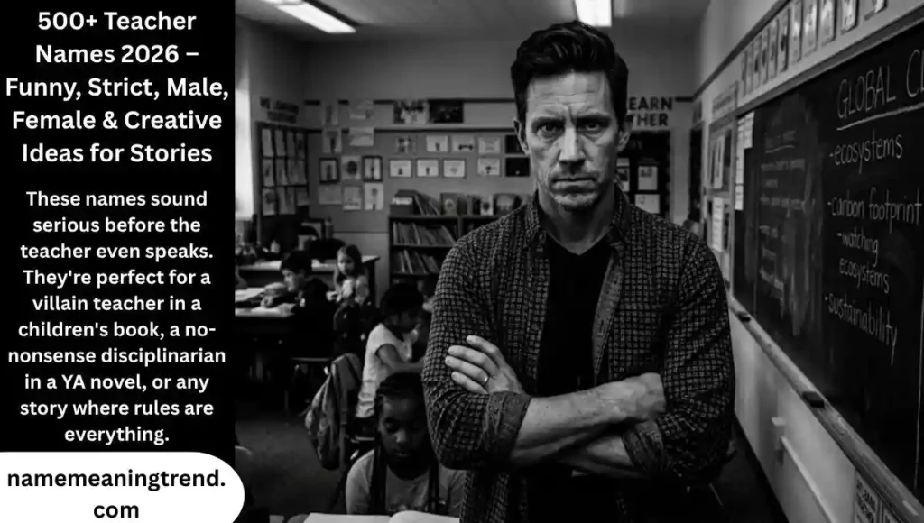 Strict Teacher Names for Books & Stories