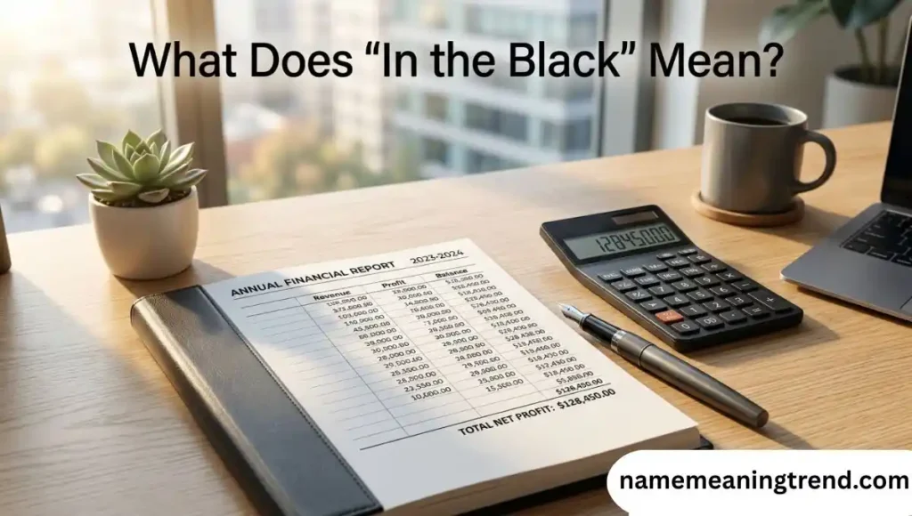 What Does "In the Black Meaning" Mean?