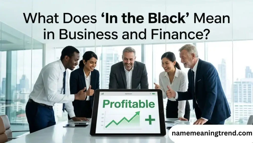 What Does "In the Black Meaning" Mean in Business and Finance?