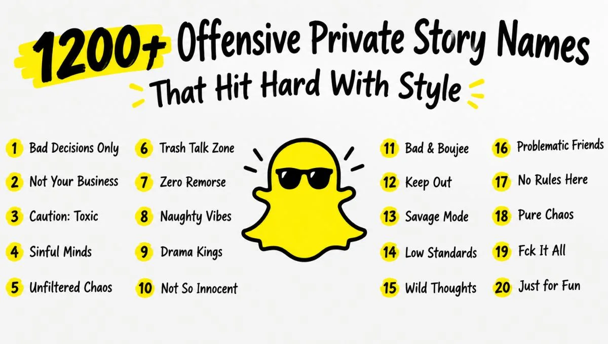 1200+ Offensive Private Story Names That Hit Hard With Style