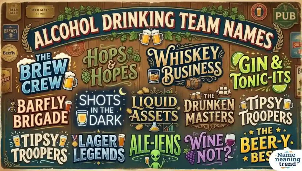 Alcohol Drinking Team Names