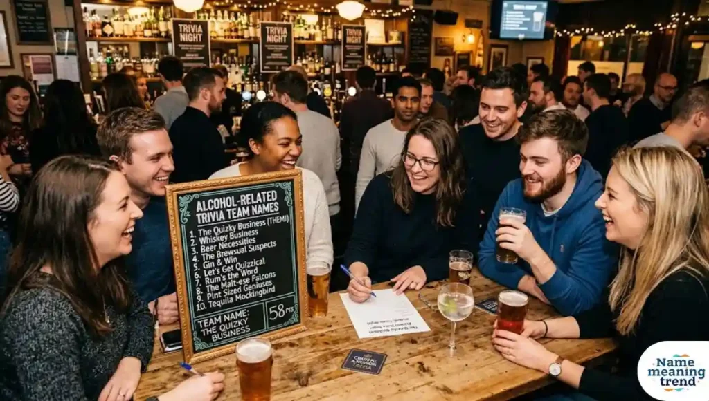 Alcohol-Related Trivia Team Names