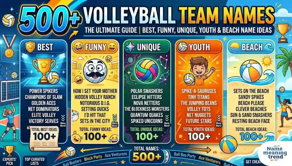 500+Volleyball Team Names | Best, Funny, Unique, Youth & Beach Name Ideas