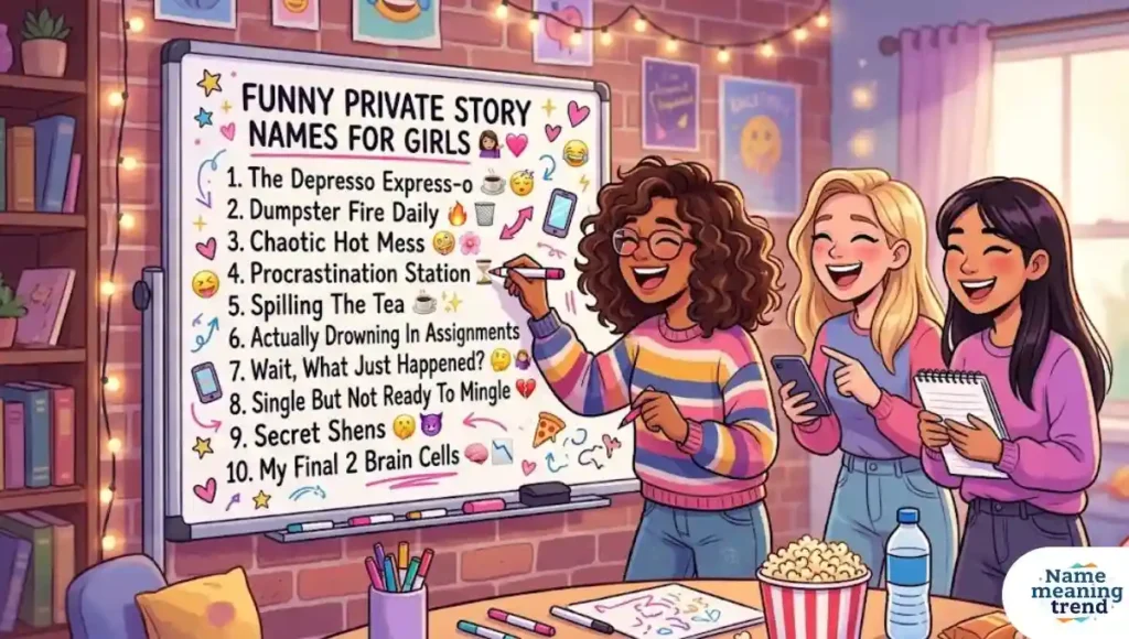 Funny Private Story Names for Girls