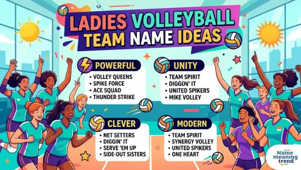 Ladies Volleyball Team Name Ideas
