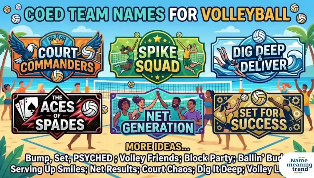 Coed Team Names for Volleyball