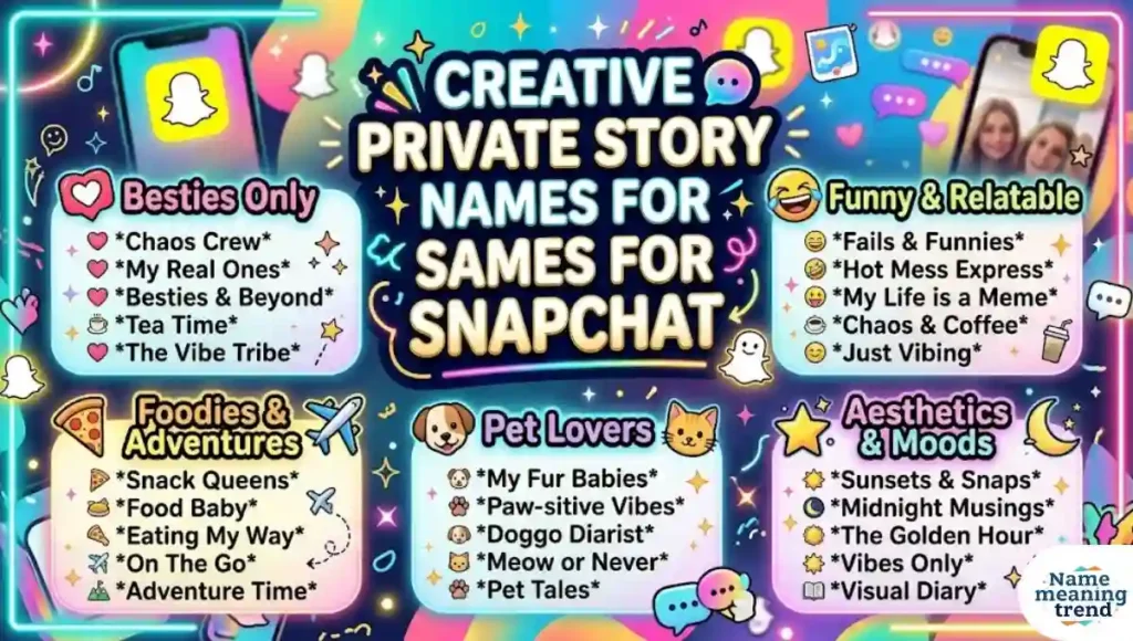 Creative Private Story Names For Snapchat