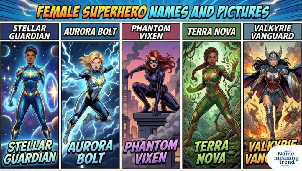 Female Superhero Names and Pictures