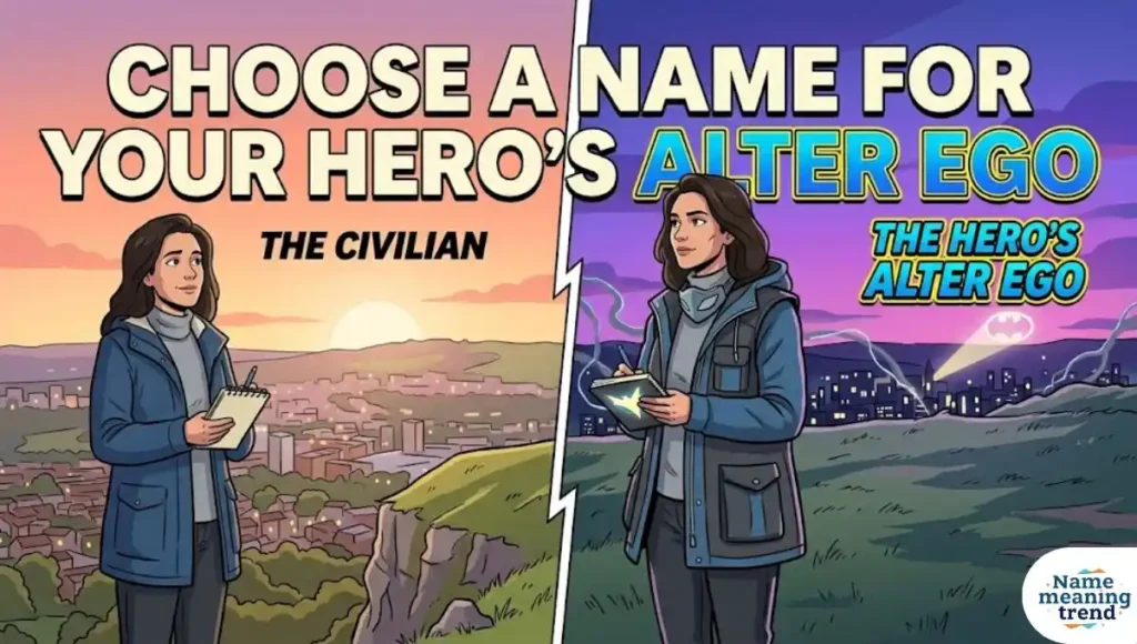 Choose a name for your hero's alter ego