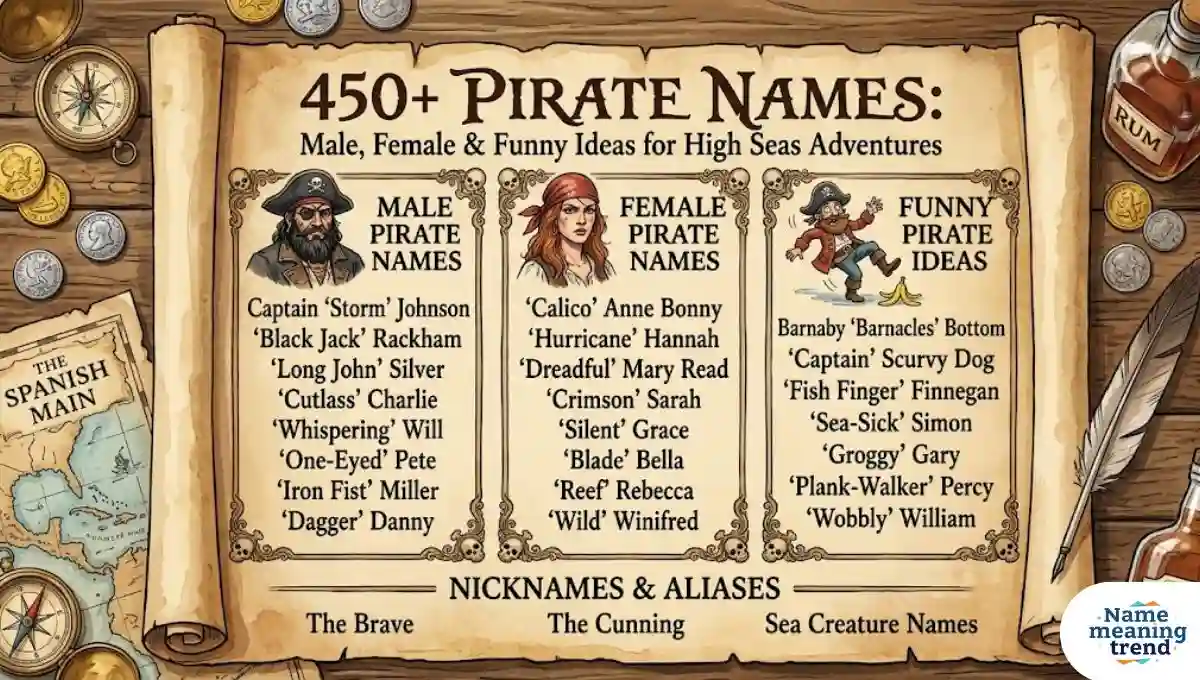 450+ Pirate Names: Male, Female & Funny Ideas for High Seas Adventures