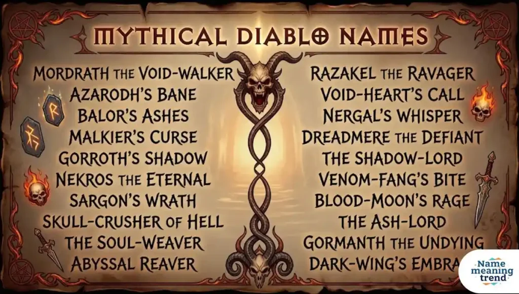 Mythical Diablo Names