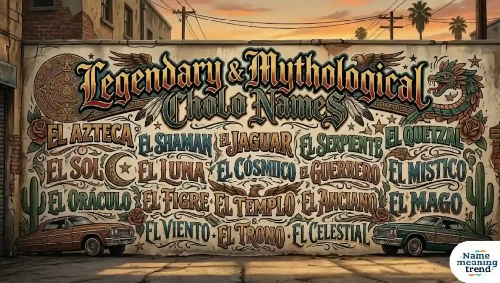 Legendary & Mythological Cholo Names