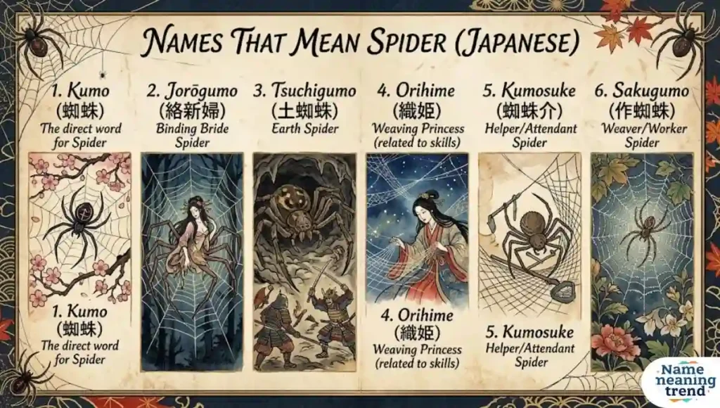 Names That Mean Spider (Japanese)