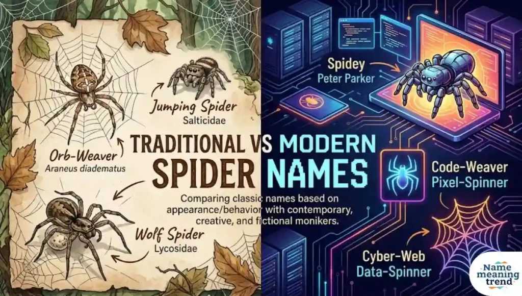 Traditional vs Modern Spider Names