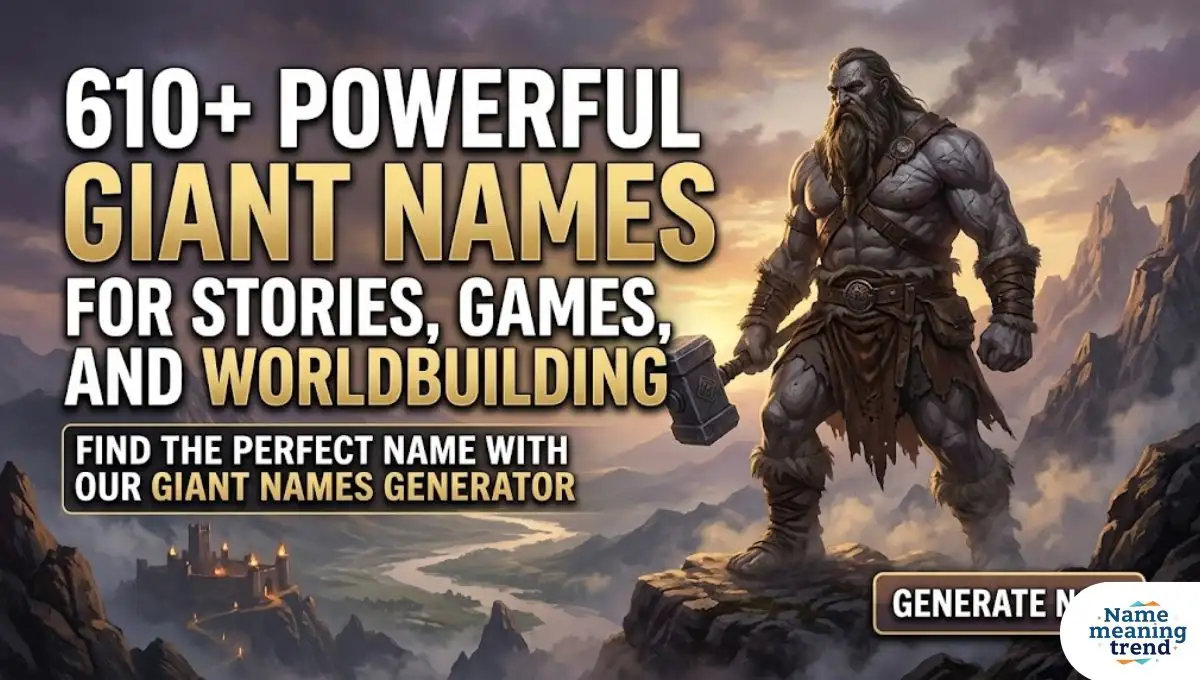 610+ Powerful Giant Names for Stories, Games, and Worldbuilding with Giant Names Generator