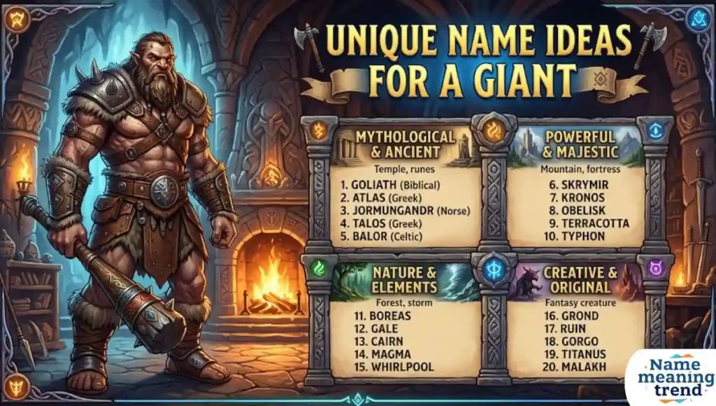 Unique Name Ideas for Giant
