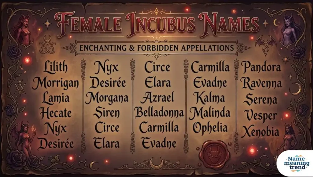 Female Incubus Names
