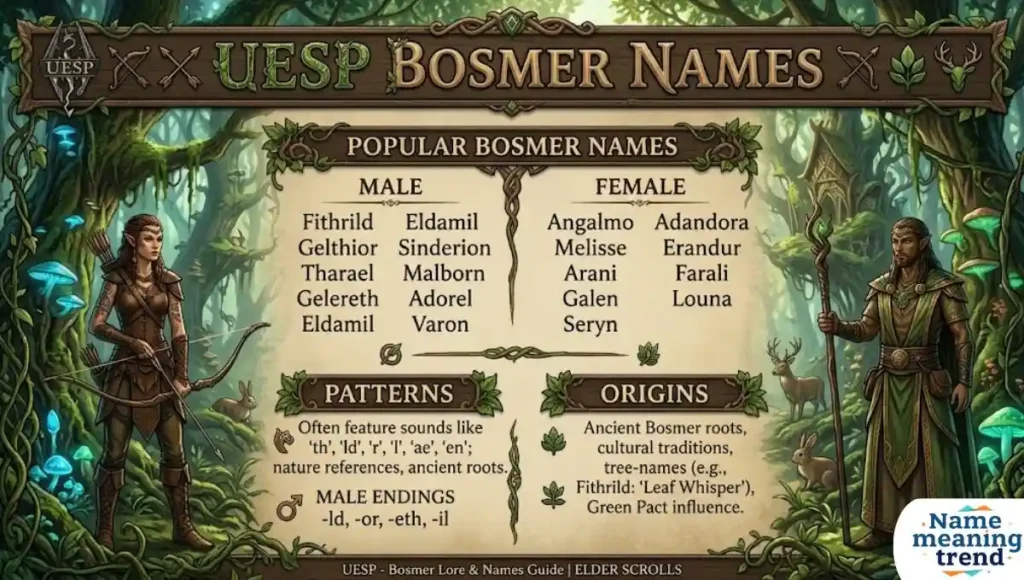 UESP Bosmer Names