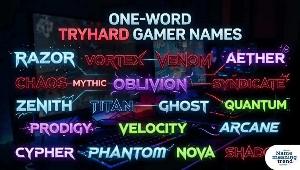 One-Word Tryhard Gamer Names