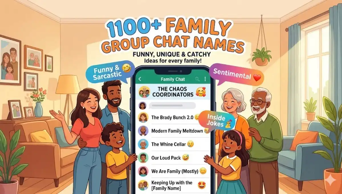 1100+ Family Group Chat Names (Funny, Unique & Catchy)