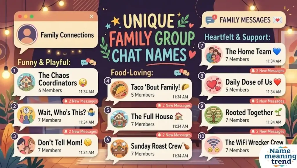 Unique Family Group Chat Names