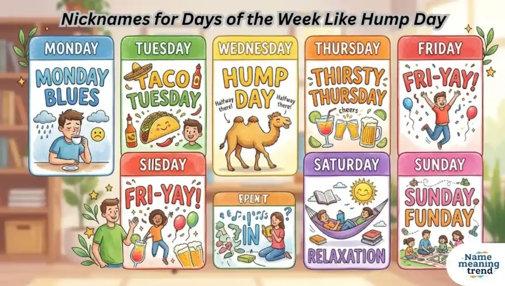 Nicknames for Days of the Week Like Hump Day