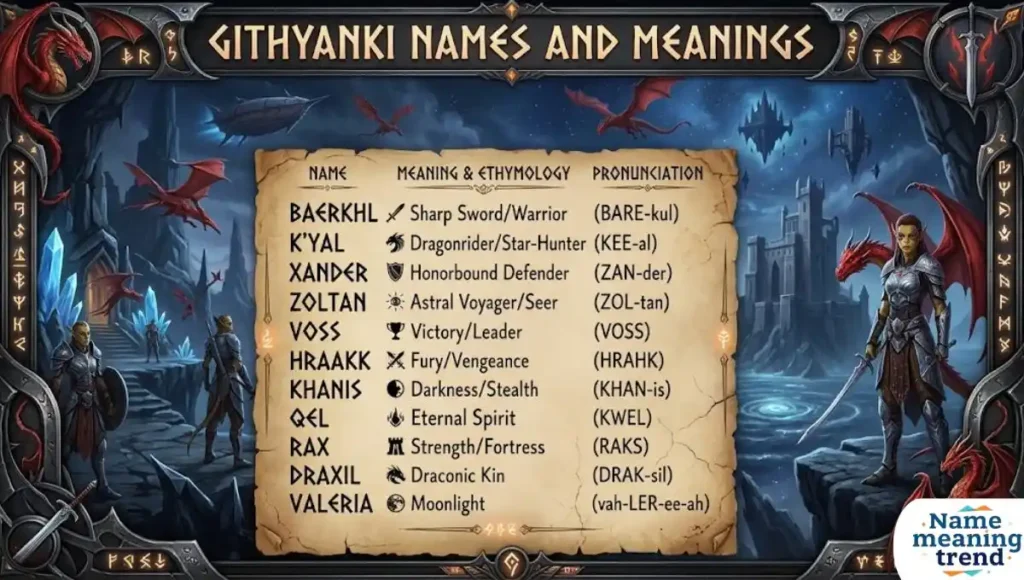 Githyanki Names And Meanings
