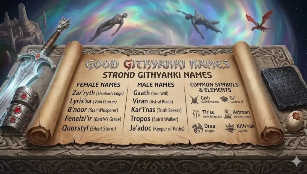 Good Githyanki Names