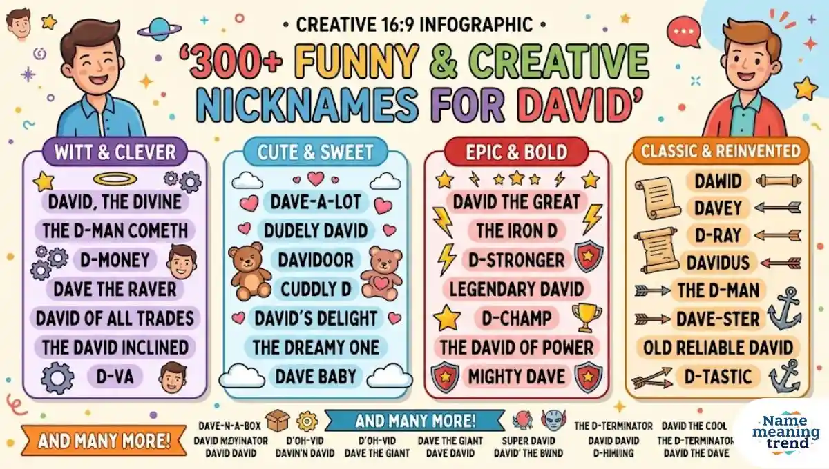 300+ Funny & Creative Nicknames for David
