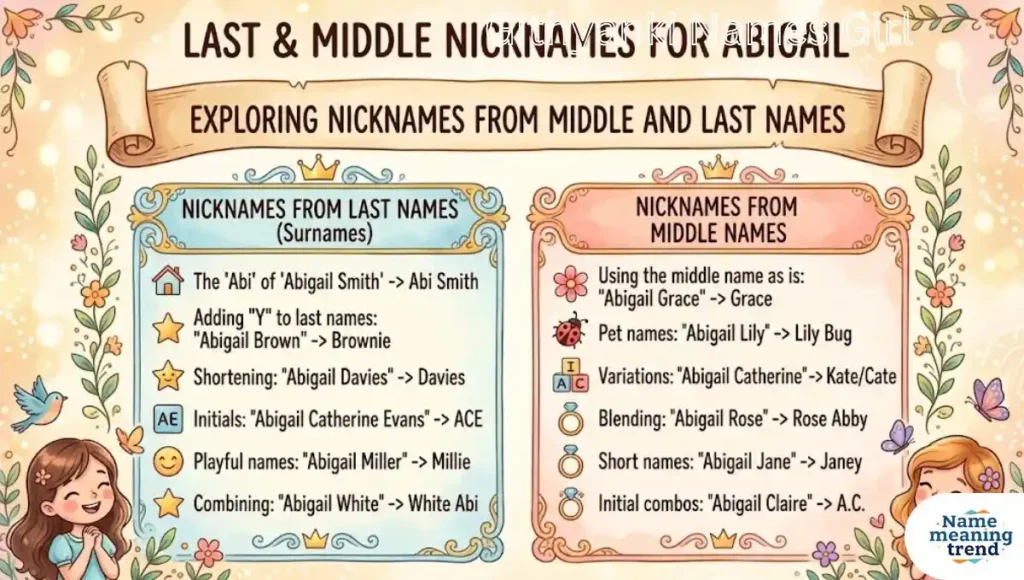 Last & Middle Nicknames for Abigail