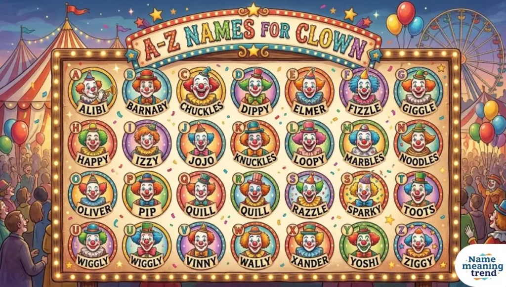 A-Z Names for Clown