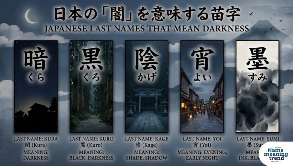 Japanese Last Names That Mean Darkness