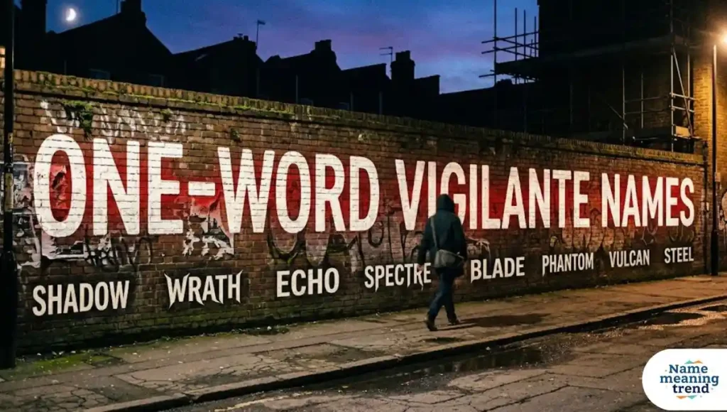 One-Word Vigilante Names